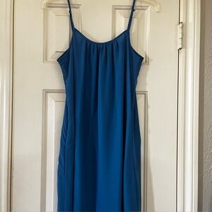 XXI Royal Blue Lined Maxi Dress Size Small